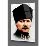 Beta Moda Hub Atatürk Cam Tablo - Atatürk Tablo - Ata Tablo- Türk Tablo - Türkiye Cam Duvar Dekor - Ofis Tablo