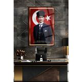 Beta Moda Hub Atatürk Kırılmaz Lüks Cam Tablo Ofis İçin Ofis Hediyesi İş Yeri Hediyelik Tablo