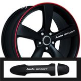 Beta Moda Hub Audi A4 İçin Uyumlu Aksesuar Oto Kapı Kolu/Jant Sticker 10 Adet 10*1 5 Cm