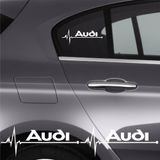 Beta Moda Hub Audi A4 İçin Uyumlu Aksesuar Oto Ritim Sticker 2 Adet 20*9 Cm