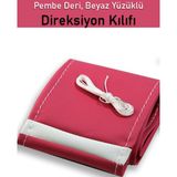 Beta Moda Hub Audi A5 Pembe Deri Beyaz Yüzüklü Dikişli Direksiyon Kılıfı