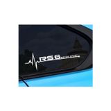 Beta Moda Hub Audi Rs6 İçin Uyumlu Aksesuar Oto Yan Cam Sticker 20*7 Cm
