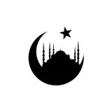 Beta Moda Hub Ay Yıldız İçinde Cami Oto Sticker Siyah 30 X 33 Cm