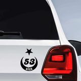 Beta Moda Hub Ay Yıldız Rize Plakası 53 Oto Cam Sticker 11*8 Cm