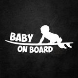 Beta Moda Hub Baby On Board Arabada Bebek Var Sticker Beyaz 30*10 Cm