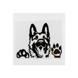 Beta Moda Hub Camdan Bakan Kurt Köpeği Tasarım Oto Stickerı Siyah 12.3*15.6 Cm