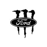 Beta Moda Hub Ford İçin Uyumlu Aksesuar Pençe Monster Oto Sticker Siyah 20*17 Cm