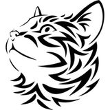 Beta Moda Hub Hırçın Kedi Oto Sticker 25 X 27 Cm