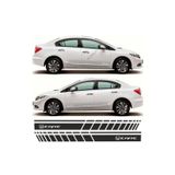 Beta Moda Hub Honda Civic İçin Uyumlu Aksesuar Oto Yan Şerit Sticker