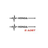 Beta Moda Hub Honda İçin Uyumlu Aksesuar Nabız Sticker Siyah 30*8 Cm