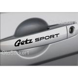 Beta Moda Hub Hyundai Getz İçin Uyumlu Aksesuar Sport Kapı Kolu Sticker Set 8 Ad 13*1 Cm