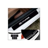 Beta Moda Hub Hyundaı I20 İçin Uyumlu Aksesuar Bagaj Ve Oto Kapı Eşiği Sticker Piano Black Set