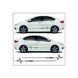 Beta Moda Hub Hyundai I30 İçin Uyumlu Aksesuar Yan Şerit Oto Ritim Sticker