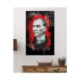 Beta Moda Hub İmzalı Mustafa Kemal Atatürk Portresi Cam Tablo Darbelere Dayanıklı Kırılmaz Temperli