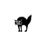 Beta Moda Hub İrkilmiş Kedi Oto Sticker Siyah 25 X 25 Cm