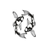 Beta Moda Hub Japon Balıkları Oto Sticker 25 X 30 Cm