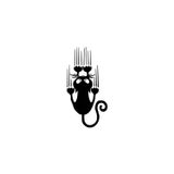 Beta Moda Hub Kayan Kedi Oto Sticker Siyah 15 X 30 Cm