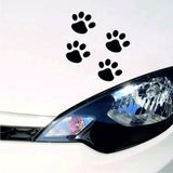 Beta Moda Hub Kedi Pati İzi Oto Sticker Siyah 8 Adet 15*15 Cm
