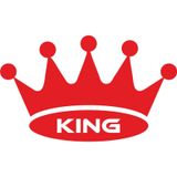 Beta Moda Hub King Yazılı Kral Tacı Oto Sticker Kırmızı 21*13 Cm