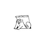 Beta Moda Hub Kutudan Bakan Kedi Oto Sticker Siyah 30 X 27 Cm