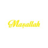 Beta Moda Hub Maşallah Yazısı Oto Sticker Sarı 24*4 Cm