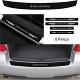 Beta Moda Hub Mercedes Slk İçin Uyumlu Aksesuar Oto Bağaj Ve Kapı Eşiği Sticker Set Karbon