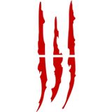 Beta Moda Hub Monster Pençe Oto Sticker Far Sticker Kırmızı 30*10 Cm