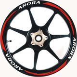 Beta Moda Hub Motosiklet Jant Şeridi Arora Uyumlu Beyaz-Kırmızı Sağ-Sol/Ön-Arka