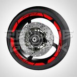 Beta Moda Hub Motosiklet Jant Şeridi Bajaj-Pulsar Uyumlu Siyah-Kırmızı Sağ-Sol/Ön-Arka