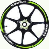 Beta Moda Hub Motosiklet Jant Şeridi Cb250R Uyumlu Beyaz-Fıstık Yeşili (Neon) Sağ-Sol/Ön-Arka