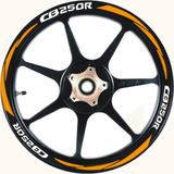 Beta Moda Hub Motosiklet Jant Şeridi Cb250R Uyumlu Beyaz-Turuncu Sağ-Sol/Ön-Arka