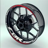 Beta Moda Hub Motosiklet Jant Şeridi Cbr650F Uyumlu Beyaz-Kırmızı Sağ-Sol/Ön-Arka