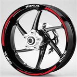 Beta Moda Hub Motosiklet Jant Şeridi Honda Beyaz Honda Yazılı 3 Parçalı Kırmızı Sağ-Sol/ön-Arka