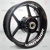Beta Moda Hub Motosiklet Jant Şeridi Honda Cbr 500R Reflektif Beyaz Sağ-Sol/Ön-Arka