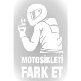 Beta Moda Hub Motosikleti Fark Et Oto Cam Kaporta Sticker Beyaz 15*9 Cm