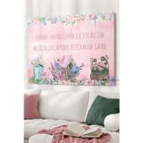 Beta Moda Hub Motto Söz Mutluluk Hayaller | Kelimeler Temalı Cam Tablo | 50X70 Cm