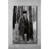 Beta Moda Hub Mustafa Kemal Atatürk Cam Tablo Siyah Beyaz Ev Ofis Ve Okul Duvar Dekoru Hediyelik Büyük Tablo