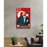 Beta Moda Hub Mustafa Kemal Atatürk Türk Bayrağı Cam Tablo Darbelere Dayanıklı Kırılmaz Temperli
