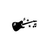Beta Moda Hub Nota Ve Gitar Oto Sticker Siyah 25 X 12 Cm