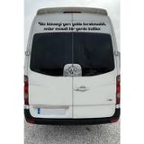 Beta Moda Hub Oto Cam Yazı Sözleri Ticari-Servis-Dolmuş-Panelvan Uzun Sticker Model 43
