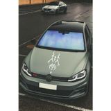 Beta Moda Hub Oto Kaput Şerit Sticker Dövme Tasarımlı Beyaz 25*60 Cm