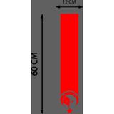 Beta Moda Hub Oto Kaput Şerit Sticker Kurt Ve Ay Yıldız Tasarımlı Kırmızı 12*60 Cm