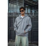 Beta Moda Hub Oversize Tam Fermuarlı Uzun Kol Hırka - Gri