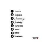 Beta Moda Hub Özel İsim Yazı Oto Sticker Siyah