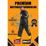 Beta Moda Hub Premium Motorcu Kurye Yağmurluk Takım Su Geçirmez PVC Kumaş Reflektörlü TÜBİTAK Onaylı - Si