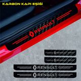 Beta Moda Hub Renault Symbol İçin Uyumlu Aksesuar Oto Kapı Eşiği Sticker Karbon 4 Adet