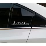 Beta Moda Hub Seat İbiza İçin Uyumlu Aksesuar Yan Cam Oto Sticker 20*7 Cm