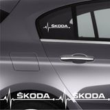 Beta Moda Hub Skoda Fabia İçin Uyumlu Aksesuar Oto Ritim Sticker 2 Adet 20*9 Cm