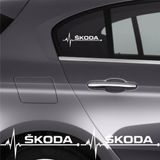 Beta Moda Hub Skoda Superb İçin Uyumlu Aksesuar Oto Ritim Sticker 2 Adet 20*9 Cm