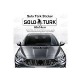 Beta Moda Hub Solo Türk Yazılı Kartal Yıldız Oto Sticker Siyah 60*14 Cm